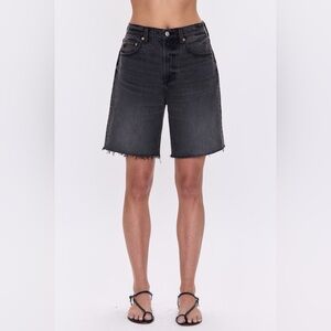 Pistola Kaylee Denim Shorts | High Rise Loose Fit Raw Hem | Size 24 NWT Grunge